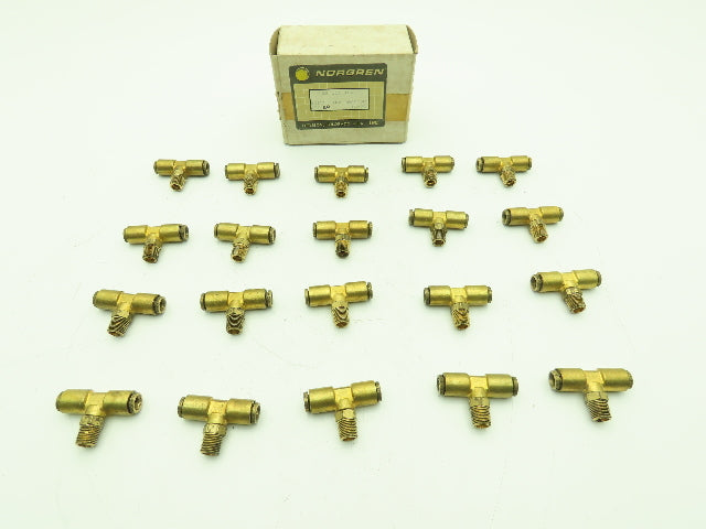 Norgren 85-111-104 Swivel Tee Adaptor 1/4x1/4x1/8" NPT Push to Connect Lot of 20