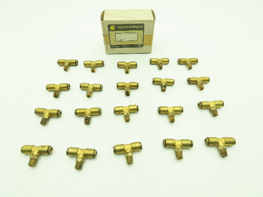Norgren 85-111-104 Swivel Tee Adaptor 1/4x1/4x1/8" NPT Push to Connect Lot of 20