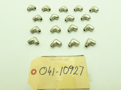 Norgren 85-133-120 Brass 90 Elbow Adaptor 3/8x1/2" Push to Connect NPT Lot of 17
