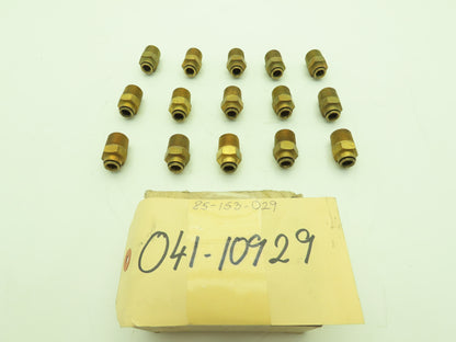 Norgren 85-153-029 Straight Adaptor Fitting 3/8x1/2" Push to Connect  Lot of 15