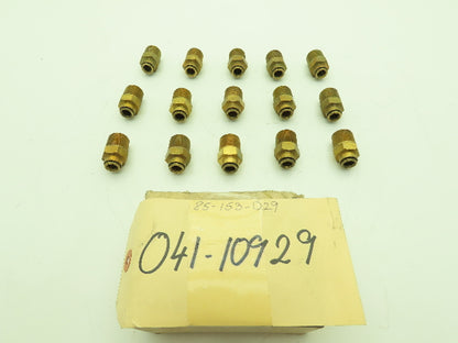 Norgren 85-153-029 Straight Adaptor Fitting 3/8x1/2" Push to Connect  Lot of 15