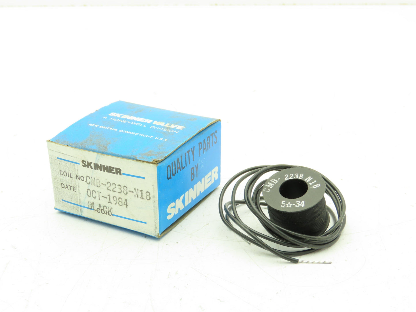Honeywell Skinner CMB-2238-N18 Solenoid Coil Black 7/16" ID 18" Leads