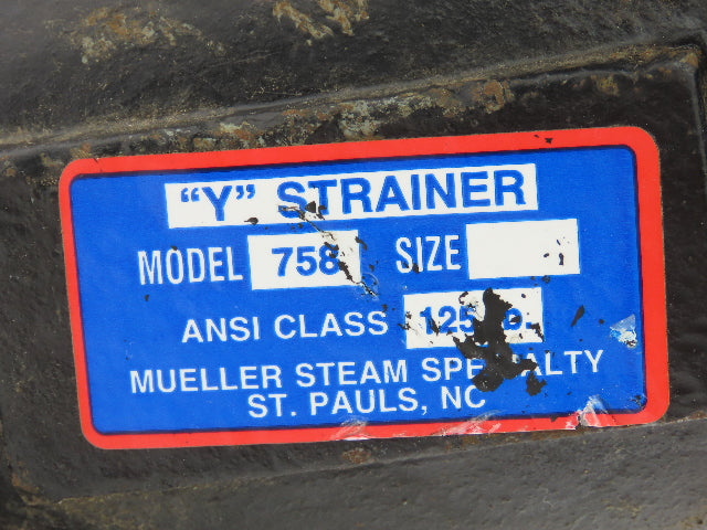 Mueller 2-1/2" Flanged Cast Iron Y Strainer #125 Model 758