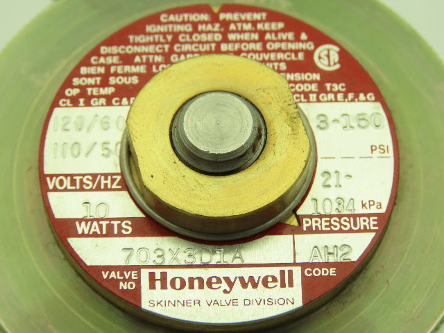 Honeywell Skinner 703X3D1A Brass Solenoid Valve 2-Way NC 120V 150 PSI 3/8" NPT
