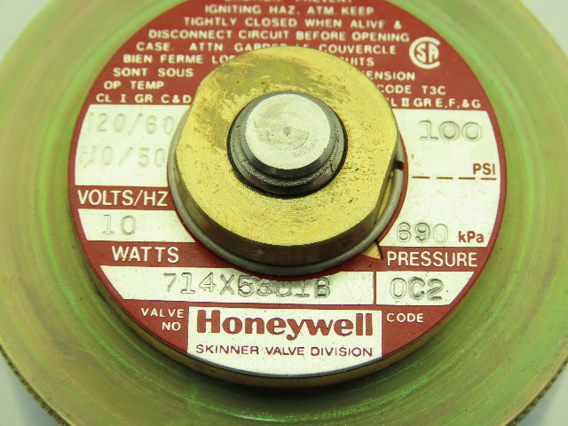 Honeywell Skinner 714X53D1B Solenoid Valve 3-Way NC 120V 100 PSI 1/4" NPT