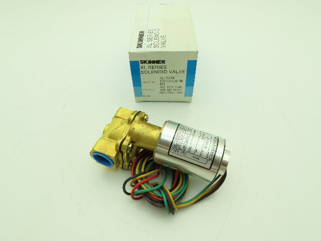 Skinner XLG2R330 Gas Solenoid Valve 2-Way NC 120V 50 PSI 3/4" NPT Low Full Flow