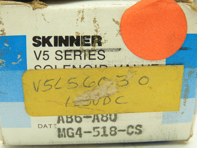 Honeywell Skinner V5L56030 Solenoid Valve 3-Way NO 120VDC 75 PSI 1/4 1/8" NPT