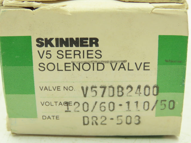 Honeywell Skinner V57DB2400 Solenoid Valve 2-Way NC 120V 400 PSI 1/4" NPT