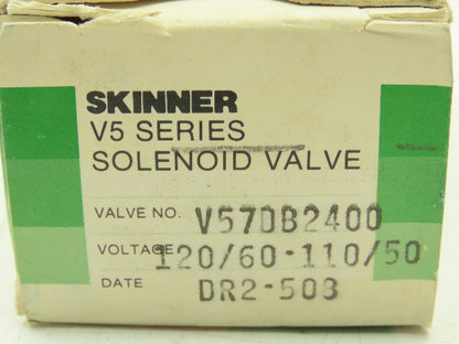 Honeywell Skinner V57DB2400 Solenoid Valve 2-Way NC 120V 400 PSI 1/4" NPT