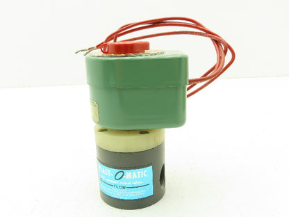 Plast-o-matic EUC3B4G20 Solenoid Valve 2-Way NC 120V 120 PSI 3/8" NPT
