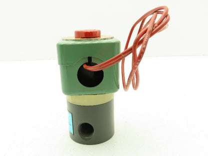 Plast-o-matic EUC3B4G20 Solenoid Valve 2-Way NC 120V 120 PSI 3/8" NPT