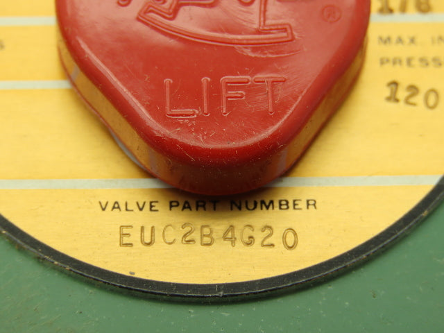 Plast-o-matic EUC2B4G20 Solenoid Valve PVC 1/4" NPT 120 PSI 120V Coil