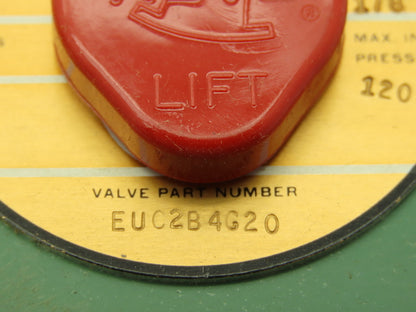 Plast-o-matic EUC2B4G20 Solenoid Valve PVC 1/4" NPT 120 PSI 120V Coil
