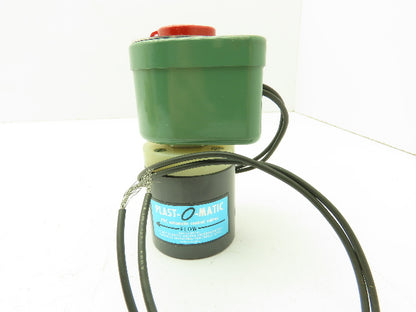 Plast-o-matic EUC2B4G20 Solenoid Valve PVC 1/4" NPT 120 PSI 120V Coil