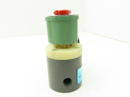 Plast-o-matic EUC2B2G6 Solenoid Valve 2-Way NC 120V 140 PSI 1/4" NPT