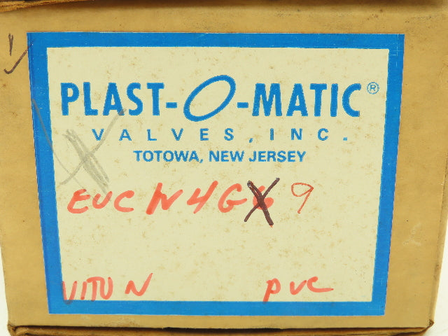 Plast-o-matic EUC1V4G9 Solenoid Valve 2-Way NC 120V 40 PSI 1/8" NPT