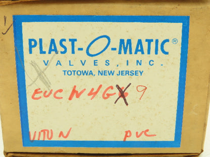 Plast-o-matic EUC1V4G9 Solenoid Valve 2-Way NC 120V 40 PSI 1/8" NPT