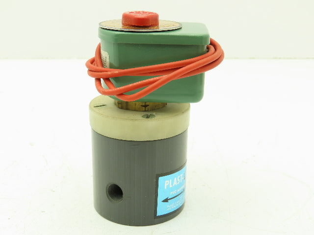 Plast-o-matic EUC1V4G9 Solenoid Valve 2-Way NC 120V 40 PSI 1/8" NPT