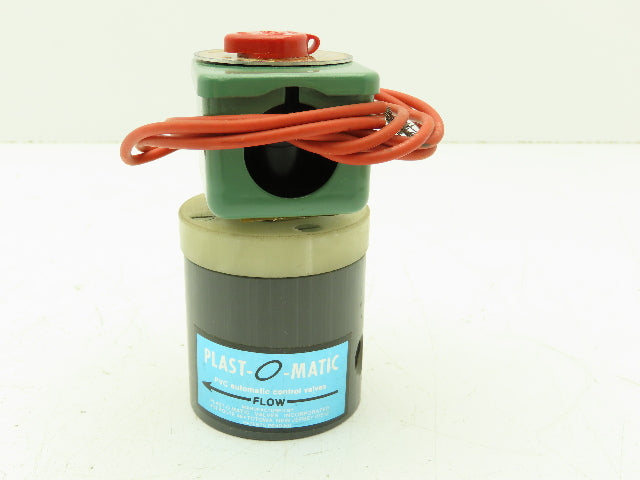 Plast-o-matic EUC1V4G9 Solenoid Valve 2-Way NC 120V 40 PSI 1/8" NPT