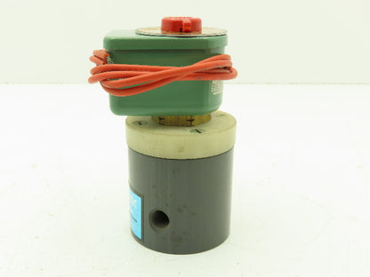 Plast-o-matic EUC1V4G9 Solenoid Valve 2-Way NC 120V 40 PSI 1/8" NPT