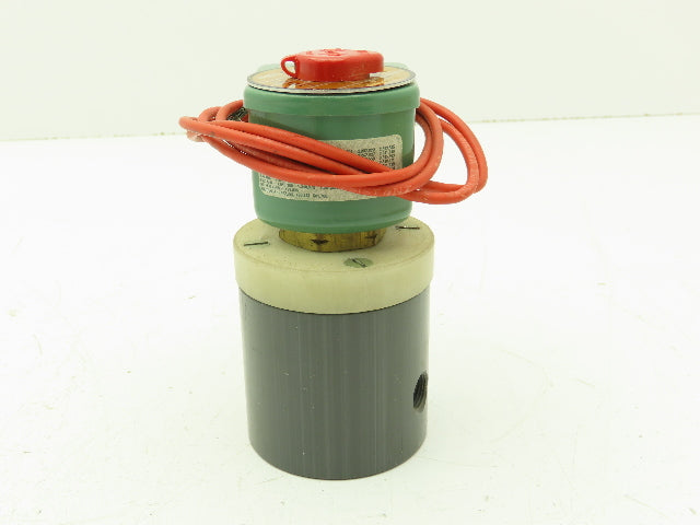 Plast-o-matic EUC1V4G9 Solenoid Valve 2-Way NC 120V 40 PSI 1/8" NPT
