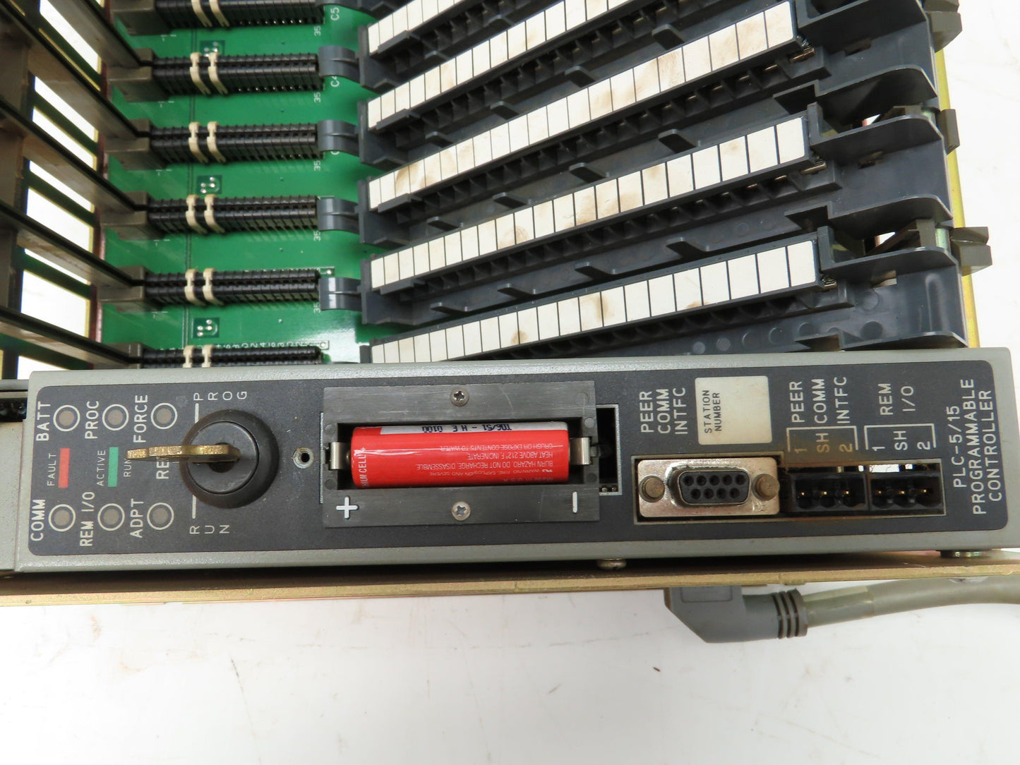 Allen Bradley 1771-A4B  16-Slot Chassis Rack I/O Backplane PLC-5/15 Processor