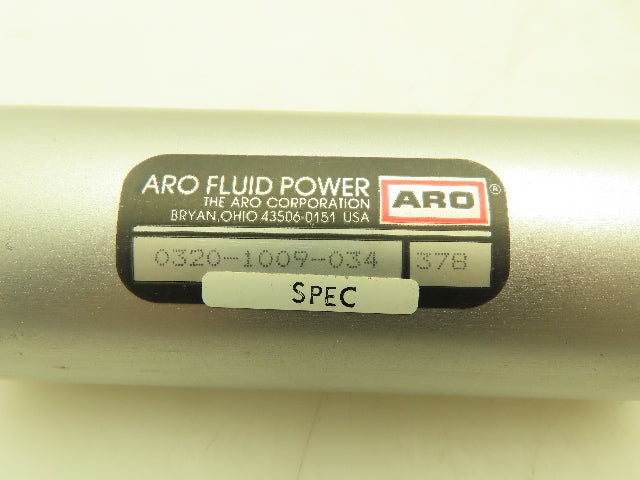 Aro 0320 1009 034 Pneumatic Air Cylinder 2" Bore 3.4" Stroke 7/16-14 Dual Mount