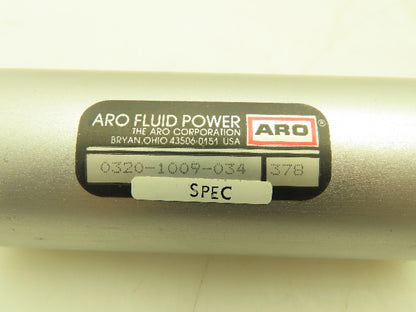 Aro 0320 1009 034 Pneumatic Air Cylinder 2" Bore 3.4" Stroke 7/16-14 Dual Mount