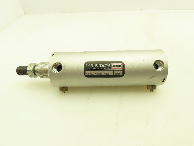 Aro 0420 5009 040 Pneumatic Air Cylinder 2" Bore 4" Stroke Needle Valve Ports