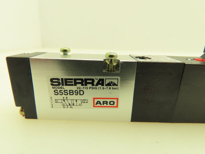 Aro Sierra S5SB9D Pneumatic Air Spool Valve 5/2 5 Port 2 Pos 1/16" NPT 24VDC