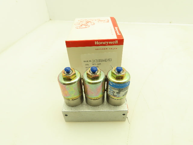 Honeywell Skinner 3131BSA6EVS3 Solenoid Valve Manifold 3-Way NC 150 PSI 24VDC