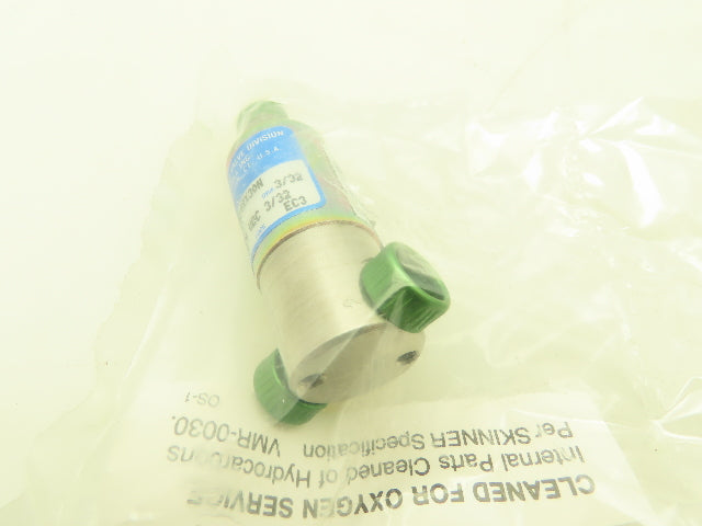 Honeywell Skinner B14RX30N Solenoid Valve 3-Way 24VDC 30 PSI 1/4" NPT Oxygen Use