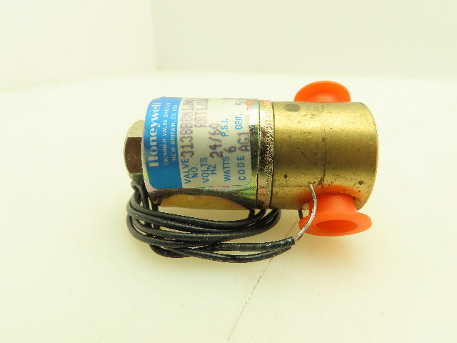 Honeywell Skinner 3138BBN1JN00 Brass Solenoid Valve 3-Way NO 24VAC 80 PSI 1/8NPT