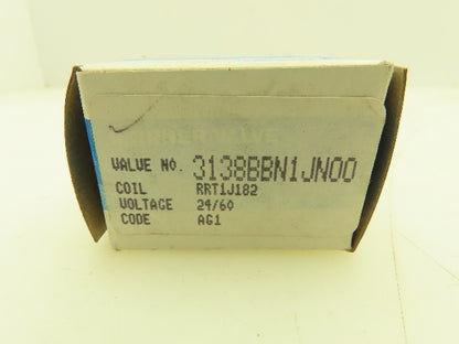 Honeywell Skinner 3138BBN1JN00 Brass Solenoid Valve 3-Way NO 24VAC 80 PSI 1/8NPT