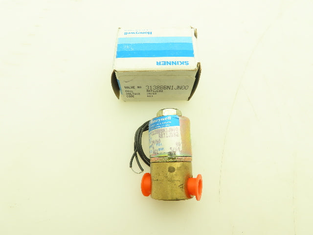 Honeywell Skinner 3138BBN1JN00 Brass Solenoid Valve 3-Way NO 24VAC 80 PSI 1/8NPT