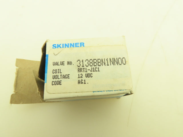 Honeywell Skinner 3138BBN1NN00 Brass Solenoid Valve 3-Way NO 12VDC 35PSI 1/8"NPT