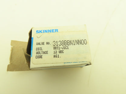 Honeywell Skinner 3138BBN1NN00 Brass Solenoid Valve 3-Way NO 12VDC 35PSI 1/8"NPT