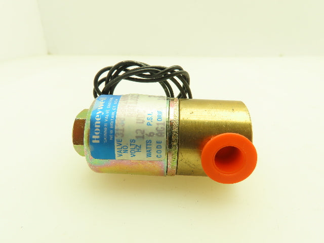 Honeywell Skinner 3138BBN1NN00 Brass Solenoid Valve 3-Way NO 12VDC 35PSI 1/8"NPT