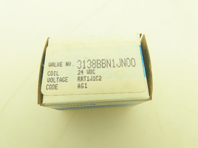 Honeywell Skinner 3138BBN1JN00 Solenoid Valve 3-Way NO 24VDC 80 PSI 1/8" NPT