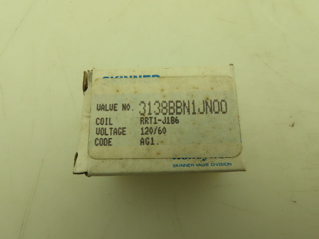 Honeywell Skinner 3138BBN1JN00 Solenoid Valve 3-Way NO 120VAC 80 PSI 1/8" NPT