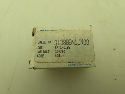 Honeywell Skinner 3138BBN1JN00 Solenoid Valve 3-Way NO 120VAC 80 PSI 1/8" NPT