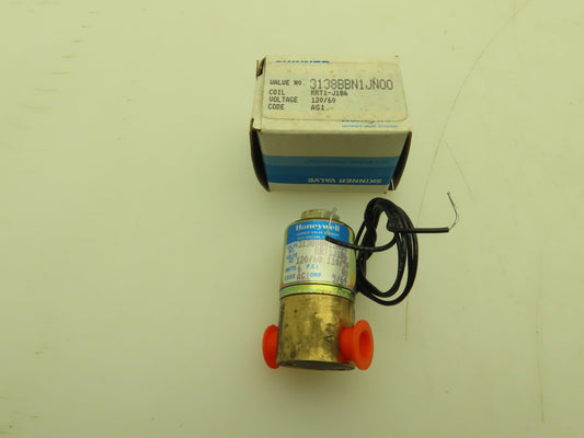 Honeywell Skinner 3138BBN1JN00 Solenoid Valve 3-Way NO 120VAC 80 PSI 1/8" NPT