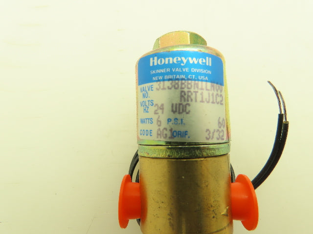 Honeywell Skinner 3138BBN1LN00 Solenoid Valve 3-Way NO 24VDC 60 PSI 1/8" NPT
