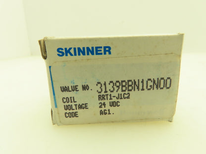 Honeywell Skinner 3139BBN1GN00 Solenoid Valve 3-Way NC 24VDC 100 PSI 1/8" NPT