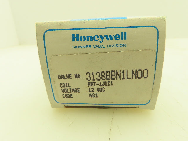 Honeywell Skinner 3138BBN1LN00 Solenoid Valve 3-Way NO 12VDC 60 PSI 1/8" NPT