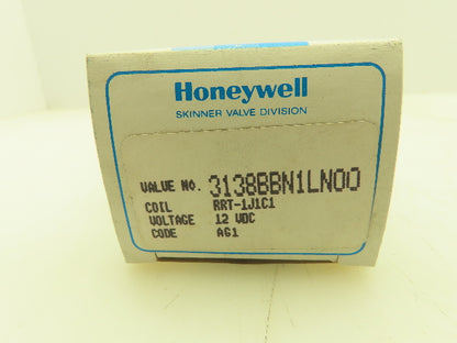 Honeywell Skinner 3138BBN1LN00 Solenoid Valve 3-Way NO 12VDC 60 PSI 1/8" NPT