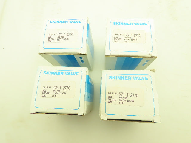 Honeywell Skinner V75T2770 Solenoid Valve 2-Way NC 120VAC 225PSI 1/8NPT Lot of 4