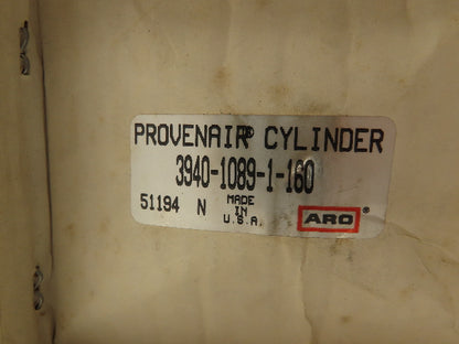 Aro 3940-1089-1-160 Provenair Pneumatic Air Cylinder 4" Bore 16" Stroke 1" Shaft