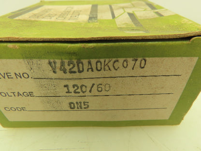 Honeywell Skinner V42DA0KC070 Solenoid Valve 2-Way NC 120V 70 PSI 1/8" NPT