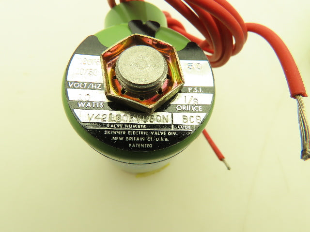Honeywell Skinner V42LB0EV050 Solenoid Valve 2-Way NC 120V 50 PSI 1/4" NPT